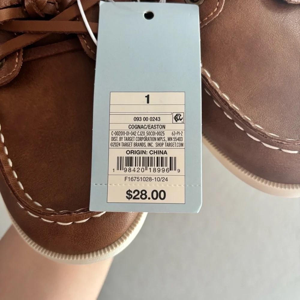 Cat & Jack Easton Cognac Brown Boat Shoes